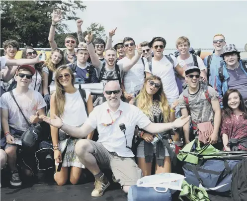  ??  ?? Geoff Ellis with T in the Park fans, who he says are now less likely to return year after year