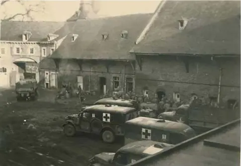  ?? HANCOCK
FOTO RICH ?? Het 67e veldhospit­aal was in de oorlogswin­ter van 1944 gestatione­erd in Kasteel Mariagaard­e.