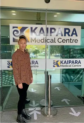  ?? ?? Kaipara Medical Centre practice manager Pettina Coates has returned home to help out her people.