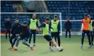  ?? Photograph: Murdo MacLeod/The Guardian ?? Raith players on the training pitch.