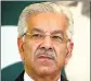  ?? AP ?? Pakistan's foreign minister Khawaja Muhammad Asif.