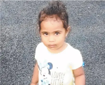  ?? Picture: Contribute­d ?? MURDER CHARGES: Detectives escalated the investigat­ion over missing toddler Kaydence Dawita Mills after her sister spoke to a school counsellor.