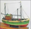  ?? 25_c24diecast­03 ?? Fishing smack model Nostaw owned by Stephen Kelly, is a replica of his dad Jim’s boat.