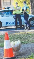  ??  ?? Police at the home where two teenagers were found dead.