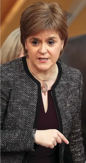 ??  ?? Party divide: Nicola Sturgeon is being urged to ‘park’ Indyref plans