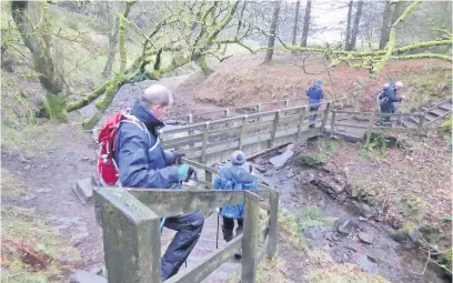  ??  ?? Rossendale Ramblers at Haslingden Grane