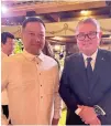  ?? ?? Senator JV Ejercito and Department of Agricultur­e (DA) Secretary Francisco Tiu Laurel Jr.