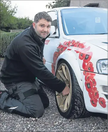  ??  ?? Kenny’s racing car has helped the former soldier find a new lease of life after being diagnosed with PTSD