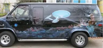  ??  ?? This Star Trek- themed van was painted in 1980 by Toronto artist Gordon S. Roy and is listed at close to $10,000.