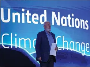  ?? ?? Frans Timmermans, ayer, en la Cumbre del Clima de Egipto.