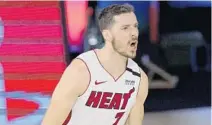  ?? MARK J. TERRILL/AP ?? The Heat’s Goran Dragic scored 29 points Tuesday, his latest notable offensive showing during the NBA playoffs at Disney World.