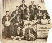  ??  ?? The Thiagaraja Carnatic school of music with Arumugam Govindsamy seated with the tabla.