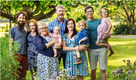  ??  ?? This page, top to bottom: Dunnolly Estate founder Peter Parish and his daughter, Nicky; The Astrolabe clan – from left to right, Finn Scott-Kelly, Arabella Waghorn, Jane Forrest-Waghorn, Betty Levett, Simon Waghorn, Libby Waghorn Levett, Mac Levett, Peter Levett and Jane Levett.
Opposite page: Dunnolly Estate in autumn.