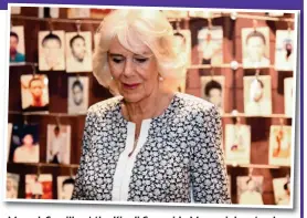  ?? ?? Moved: Camilla at the Kigali Genocide Memorial yesterday