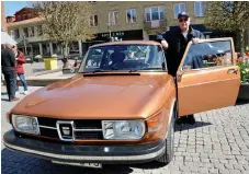  ?? ?? Gunnar Hansson köpte sin Saab 99 EMS 1972 i januari. Han är blott bilens tredje ägare.