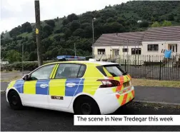  ??  ?? The scene in New Tredegar this week