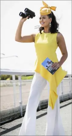  ??  ?? Rebecca McKinney, Marshes Personal Stylist gears up for Ladies Day at Dundalk.