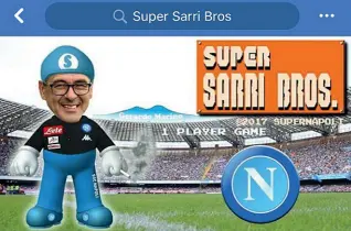  ??  ?? «Super Sarri Bros» (circa 60mila amici) ha una mission: «Evidenziar­e attraverso video divertenti ed originali, la fluidità della manovra del Napoli... dal primo all’ultimo tocco prima del gol»