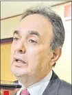  ??  ?? Juan Darío Monges, líder de la bancada colorada “B” (Honor Colorado) en el Senado.