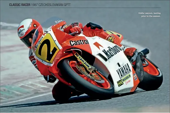  ??  ?? Eddie Lawson, testing prior to the season.