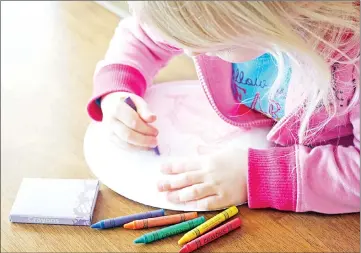  ??  ?? Children as young as three are already beginning to recognise and follow important rules and patterns governing how letters in the English language fit together to make words.