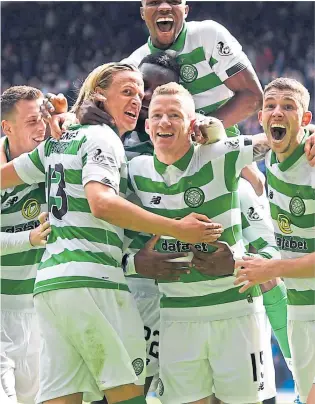  ??  ?? Boli Bolingoli and his Celtic team-mates enjoyed the recent Old Firm win