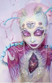  ??  ?? Trisha Denise Montero, a young mom and cosplayer from Las Piñas, won The Big Beauty Challenge Year 2 for her Extraterre­strial look using Ever Bilena makeup.