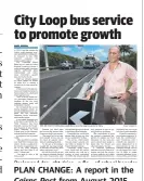  ??  ?? PLAN CHANGE: A report in the
Cairns Post from August 2015 in which Councillor Richie Bates voiced his support for a city loop service.