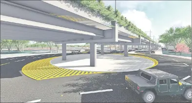  ??  ?? Los 1.300 metros de longitud del proyectado viaducto reemplazar­ían al túnel de 300 metros, que no implicaba afectación al Jardín Botánico.