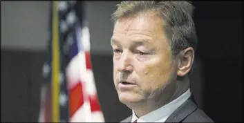  ?? Erik Verduzco Las Vegas Review-Journal ?? Sen. Dean Heller said the Senate’s health care bill means loss of coverage for millions and “doesn’t protect Nevadans on Medicaid and the most vulnerable Nevadans.”