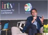  ??  ?? ‘EVERY HOUR that we watch CNN was a pitch meeting for a TV show five years ago; it’s absolutely astounding,’ says British actor Hugh Laurie, speaking at Keshet’s TV conference in Jerusalem.