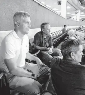  ?? JULIO CORTEZ/AP ?? Orioles general manager Mike Elias, left, knows that the minor league Rule 5 draft is all about depth, but in selecting Nolan Hoffman and Cole Uvila and trading for Tommy Wilson, the Orioles continued on the path back to respectabi­lity and, eventually, competitiv­eness.
