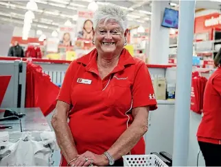  ?? PHOTO: DAVID WHITE/FAIRFAXNZ ?? Gael Heard has been a Warehouse employee for almost 34 years and still loves to shop at the store.