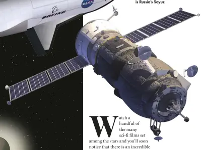  ??  ?? Wings and capsules represent the opposing ends of current spacecraft design: left is the US’s X-37B, below is Russia’s Soyuz