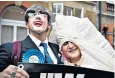  ??  ?? Class War activists target Jacob Rees-mogg