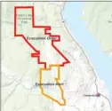  ?? Regional District of Okanagan-Similkamee­n ?? A map shows areas covered by an evacuation order and an evacuation alert issued due to the Finlay Creek wildfire.