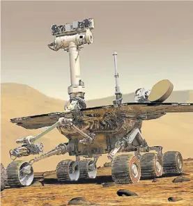  ??  ?? Explorador. El robot Opportunit­y está en Marte desde 2004.