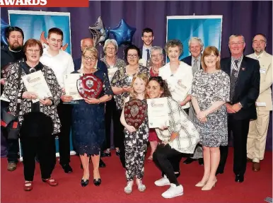  ??  ?? Winners Volunteers at ceremony at UWS Hamilton campus