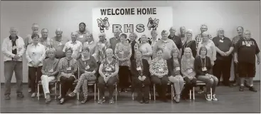  ?? Kevin Myrick / Standard Journal ?? Rockmart’s Class of 1967 gathers for their 50th reunion at the Nathan Dean Community Center.