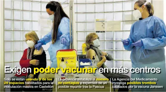  ?? FRANK PALACE ?? Los centros de salud han comenzado a inmunizar a las personas de la franja de edad entre los 75 y 79 años.