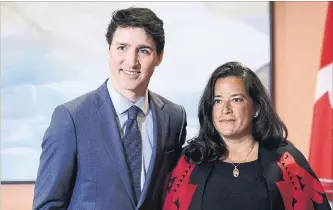  ?? SEAN KILPATRICK THE CANADIAN PRESS ?? Prime Minister Justin Trudeau has denied pushing Jodie Wilson-Raybould out of the justice portfolio.