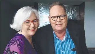  ?? CLOSE CONNECTION: Mary- Ellen Field with Mark Colvin. Picture: ABC NEWS/ NICOLE CHETTLE ??