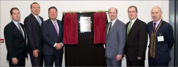  ??  ?? The official opening of the expansion at Waters Corporatio­n in Drinagh: Terry O’Shea, VP Worldwide Manufactur­ing; Barry Heavey, IDA; David Terriccian­o, SVP, Global Operations Group, Waters Corporatio­n; Chris O’ Connell, CEO and President, Waters...