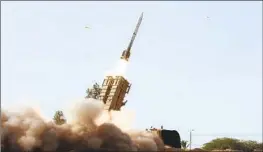  ?? Iranian army ?? THE IRANIAN ARMY launches a ballistic missile during a military drill in January. The U.S. wants to prevent Iran from supplying Russia with such missiles.