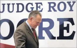  ?? DAN ANDERSON/EPA ?? Time is running out for Roy Moore as state certificat­ion of the Senate race is Thursday.