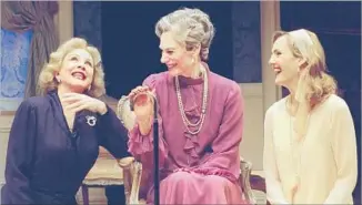  ?? Anacleto Rapping Los Angeles Times ?? “THREE TALL WOMEN” as presented at the Mark Taper Forum in early 1996 with, from left, Michael Learned, Marian Seldes and Christina Rouner. The play earned Albee his third Pulitzer.
