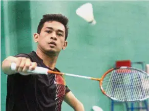  ??  ?? Mohd Faris Ahmad Azri will play in men’s singles and doubles in the SU5 category (for those with upper body impairment) at the Asean Para Games from Sept 18-22..