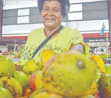  ?? Picture: BALJEET SINGH ?? Teresia Caberi at her stall at the Lautoka Municipal Market.