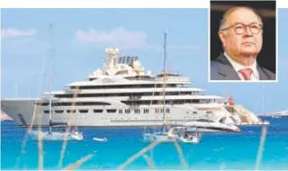  ?? // ABC ?? EL SUPERYATE DE USMANOV Alisher Usmanov es el propietari­o del superyate Dilbar, atracado en Cerdeña. Valorado en casi 600 millones de euros, es el cuarto mayor del mundo