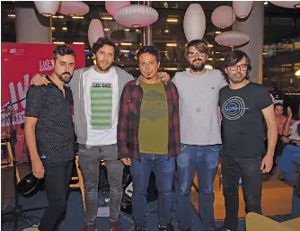 ??  ?? Daniel Noble, Sebastián Casafúa, Diego Varela, Irvin Carballo y Gonzalo Silvera